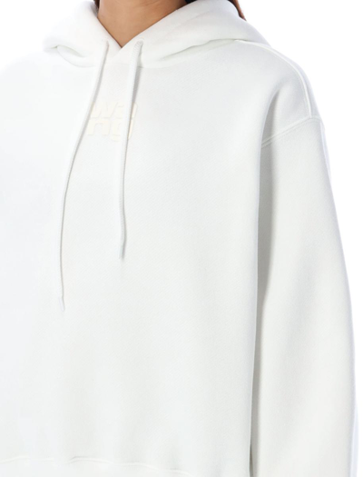Alexander Wang T Hoodie Aus Frottee Aus Einer Baumwollmischung Mit Logoprint In White