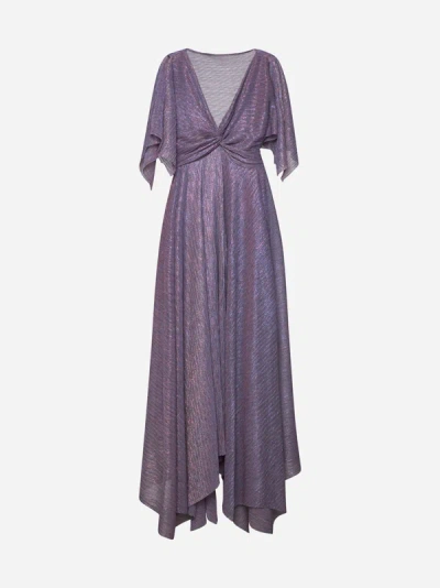 Shop Talbot Runhof Lame' Handkerchief Long Dress In Azalea
