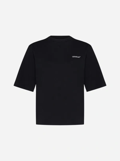 Shop Off-white Xray Arrow Cotton T-shirt In Black,multicolor