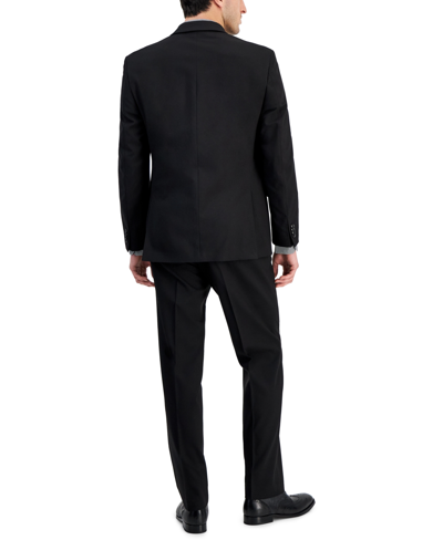 Perry Ellis Men's Modern-fit Solid Nested Suit In Light Grey Plaid