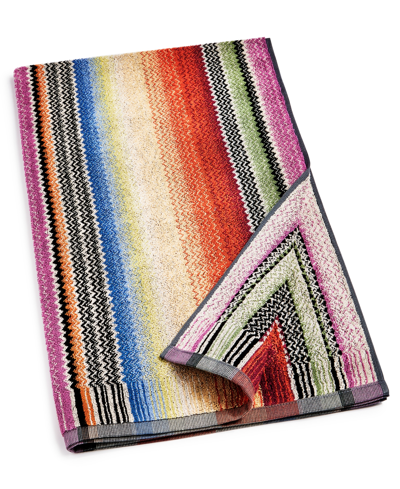 Shop Missoni Archie Cotton Bath Towel, 27" X 45" In Arancio Multicolor