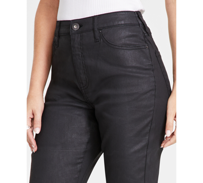 Shop Inc International Concepts Women's High-rise Flare-leg Jeans, Created For Macy's In Black Coated