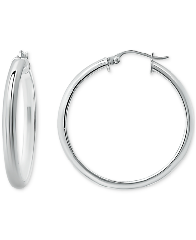 Giani Bernini Polished Small Hoop Earrings In Sterling Silver, 20mm, Created For Macy's In Silver