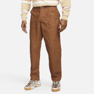 Shop Nike Men's Life Fatigue Pants In Brown