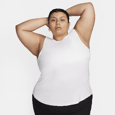Shop Nike Women's One Classic Dri-fit Tank Top (plus Size) In White