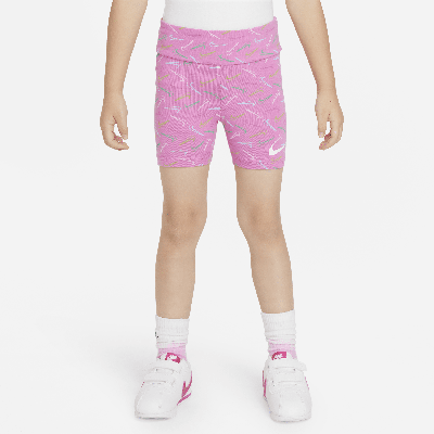 Shop Nike Swoosh Toddler Bike Shorts In Pink
