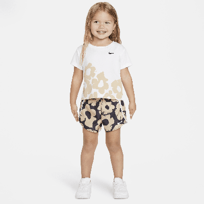 Shop Nike Dri-fit Floral Toddler Sprinter Shorts Set In Black