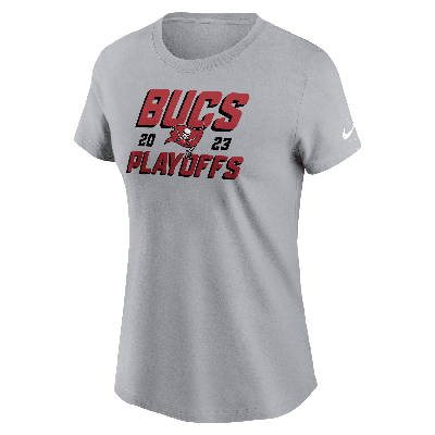 Shop Nike Tampa Bay Buccaneers 2023 Nfl Playoffs Iconic  Women's Nfl T-shirt In Grey