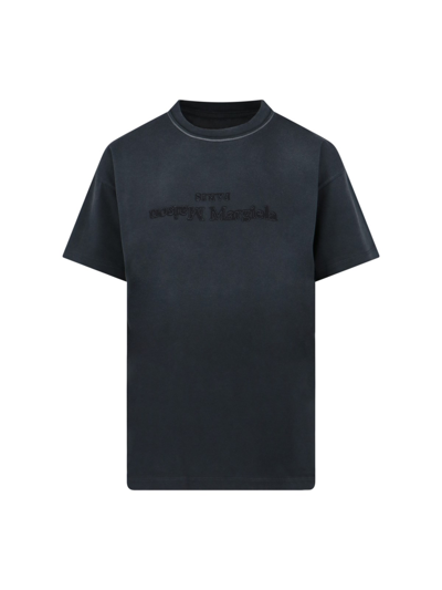 Shop Maison Margiela Reverse Logo T-shirt In Black  
