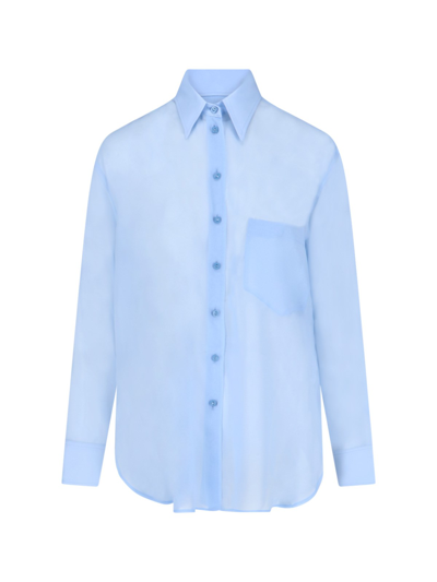 Shop Seafarer Silk Shirt In Light Blue