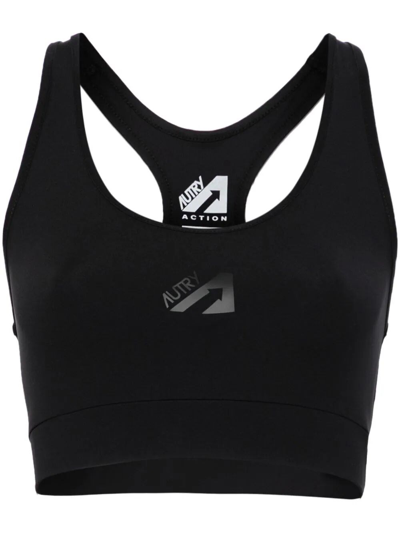 Shop Autry `tech Action` Sports Bra In Black  