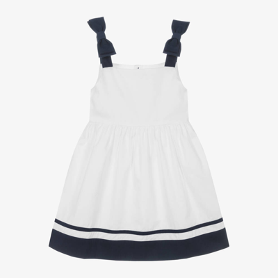 Shop Kidiwi Girls White Cotton Bow Dress