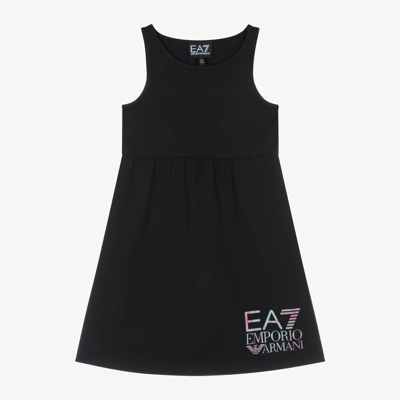 Shop Ea7 Emporio Armani Girls Black Jersey Dress