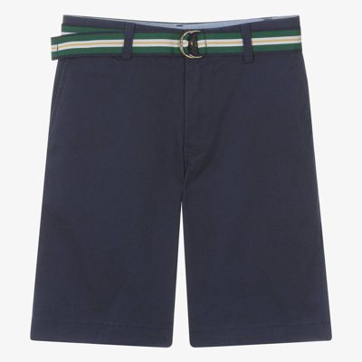 Shop Ralph Lauren Teen Boys Blue Super Skinny Fit Shorts