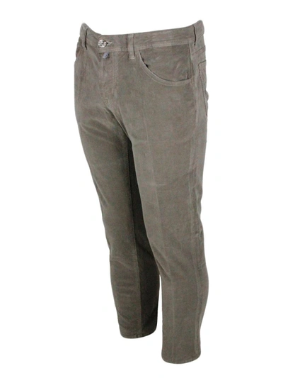 Shop Jacob Cohen Trousers In Elephant Grey