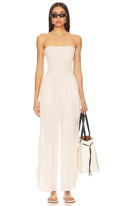 Peixoto Harriet Jumpsuit In Beige Canvas