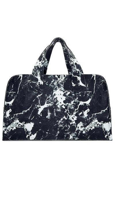 Shop Norma Kamali Rectangle Bag In Black Marble