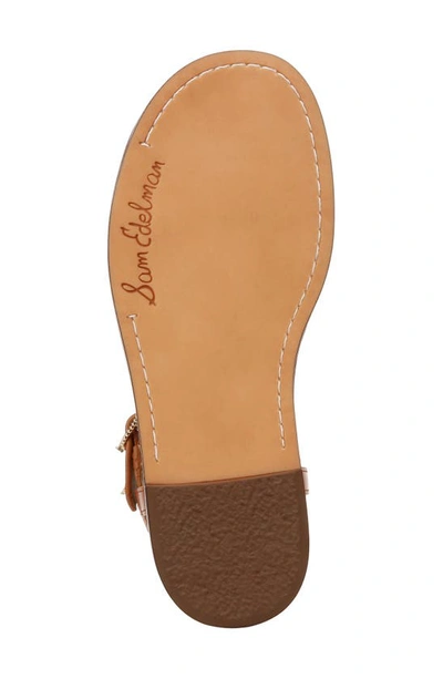 Shop Sam Edelman Talya Ankle Strap Sandal In Honey Brown
