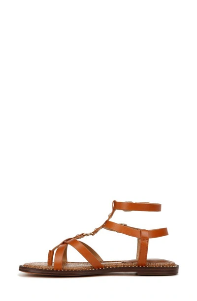 Shop Sam Edelman Talya Ankle Strap Sandal In Honey Brown
