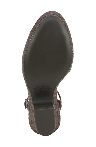 Shop Sam Edelman Nati Platform Ankle Strap Pump In Chocolate Brown