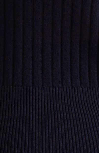 Shop Max Mara Funale Silk & Wool Rib Sweater In Navy