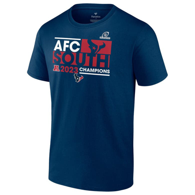Shop Fanatics Branded  Navy Houston Texans 2023 Afc South Division Champions Conquer T-shirt