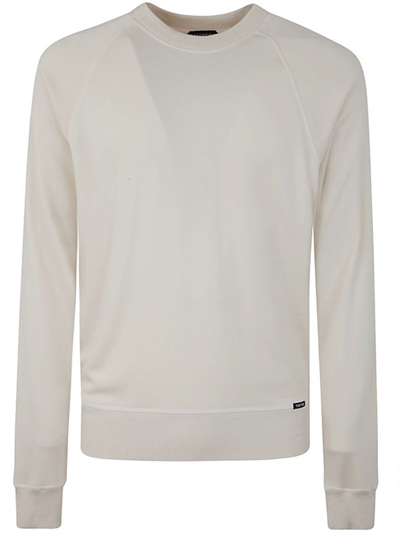 Shop Tom Ford Cut And Sewn Crew Neck Sweatshirt Clothing In White