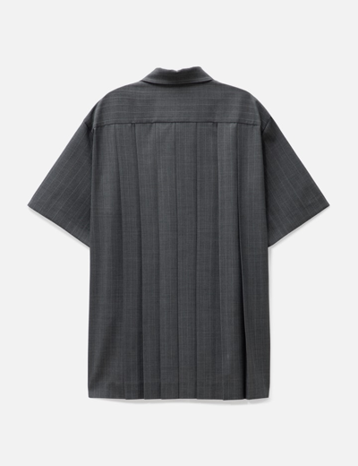 Shop Sacai Chalk Stripe Shirt In Grey