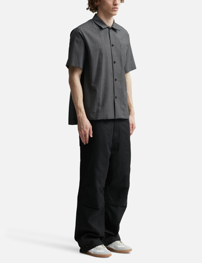 Shop Sacai Chalk Stripe Shirt In Grey