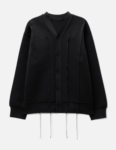 Shop Sacai Knit Cardigan In Black