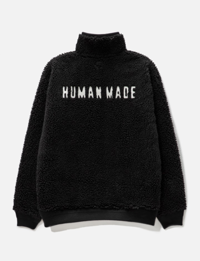 Shop Human Made Boa Fleece Pullover In Black