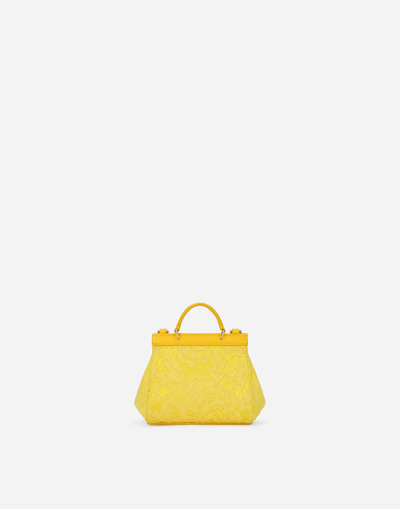 Shop Dolce & Gabbana Mini Sicily Handbag In Yellow