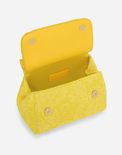 Dolce & Gabbana Mini Sicily Handbag In Yellow