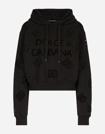 Dolce & Gabbana `dna` Hoodie In Black