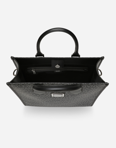 Dolce & Gabbana Medium Coated Jacquard Shopper In Print