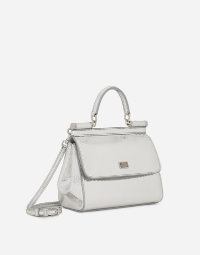 Shop Dolce & Gabbana Borsaspalla-tracolla In Silver