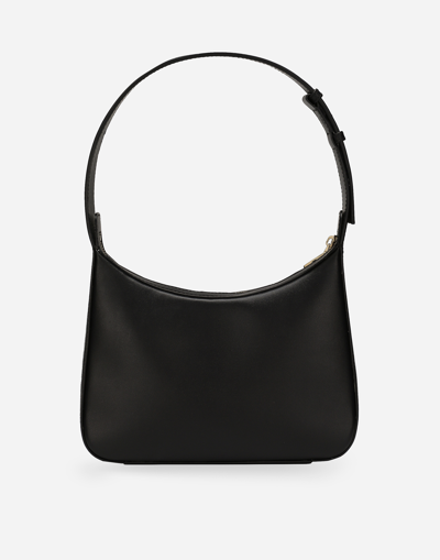 Dolce & Gabbana Logo-plaque Leather Tote Bag In Black