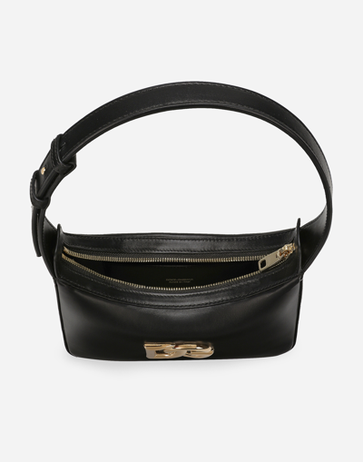 Dolce & Gabbana Logo-plaque Leather Tote Bag In Black