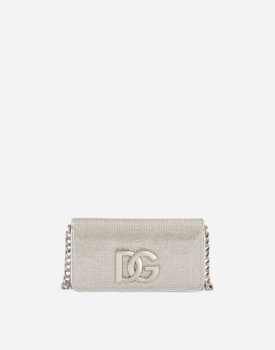 Shop Dolce & Gabbana 3.5 Clutch In Silver
