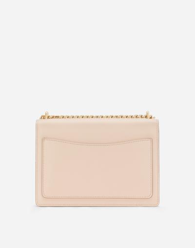 Dolce & Gabbana Logo-plaque Leather Crossbody Bag In Pink