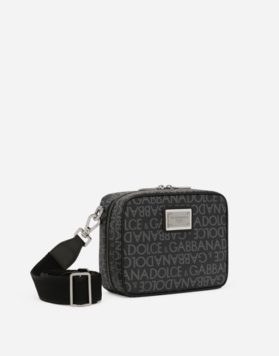 Shop Dolce & Gabbana Coated Jacquard Crossbody Bag In Print