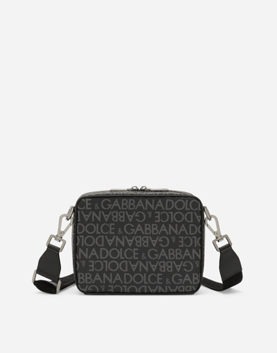Dolce & Gabbana Coated Jacquard Crossbody Bag In Print