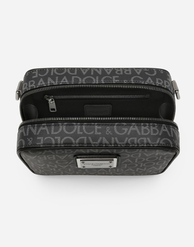 Dolce & Gabbana Coated Jacquard Crossbody Bag In Print