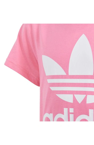 Shop Adidas Originals Kids' Lifestyle Trefoil Graphic T-shirt In Pink Fusion