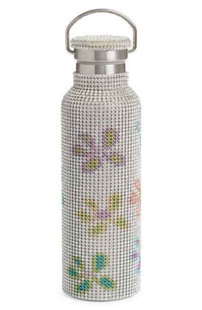 Shop Collina Strada Crystal Embellished Insulated Water Bottle In Blossom Multi