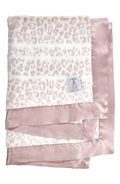 Shop Little Giraffe Luxe Leshiba Baby Blanket In Dusty Pink