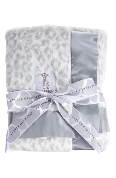 Little Giraffe Luxe Leshiba Baby Blanket In Silver