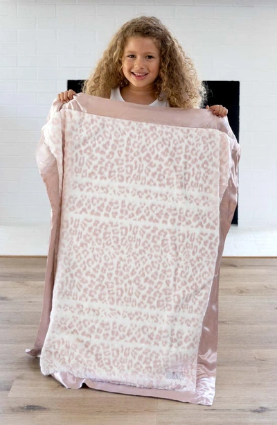 Shop Little Giraffe Luxe Leshiba Baby Blanket In Dusty Pink