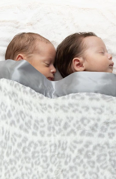 Little Giraffe Luxe Leshiba Baby Blanket In Silver