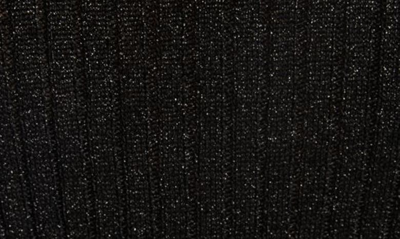 Shop Tom Ford Metallic Long Sleeve Rib Sweater Dress In Black